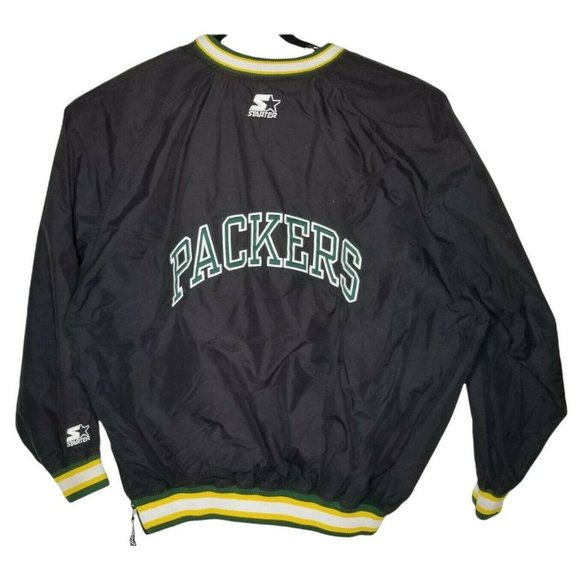 Pro Line NFL  Other - Green Bay Packers Mens XL Pro Line NFL Windbreaker Pullover Jacket Black